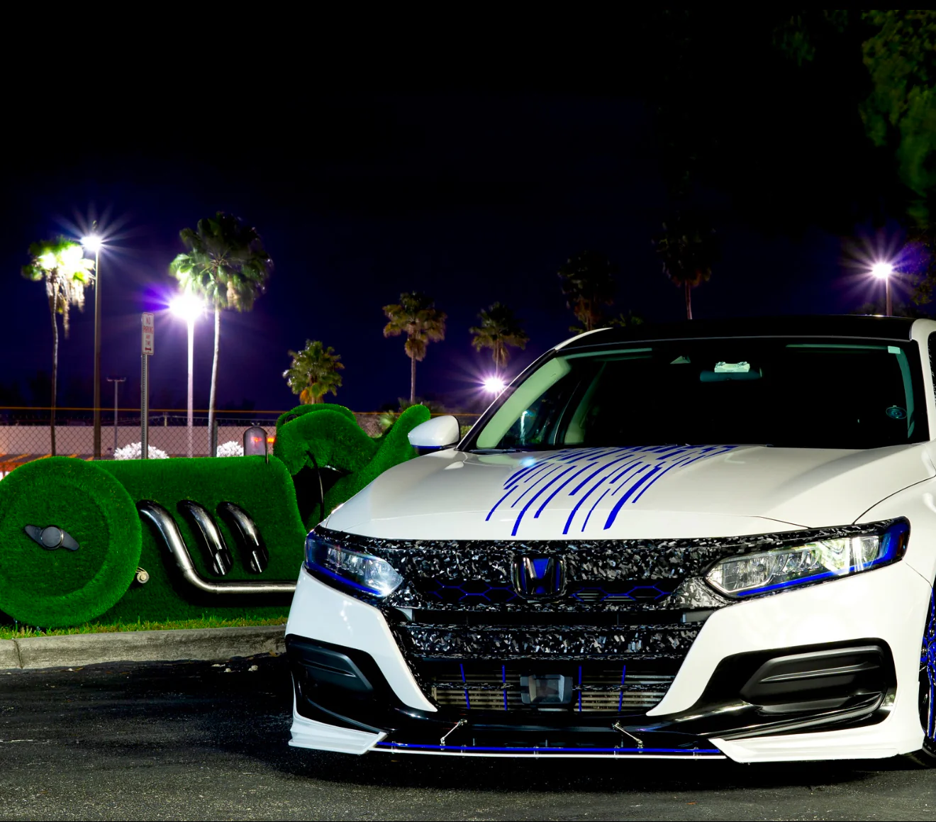 2018-2020 HONDA ACCORD FORGED CARBON FIBER GRILL OVERLAY CHROME DELETE - Image 41