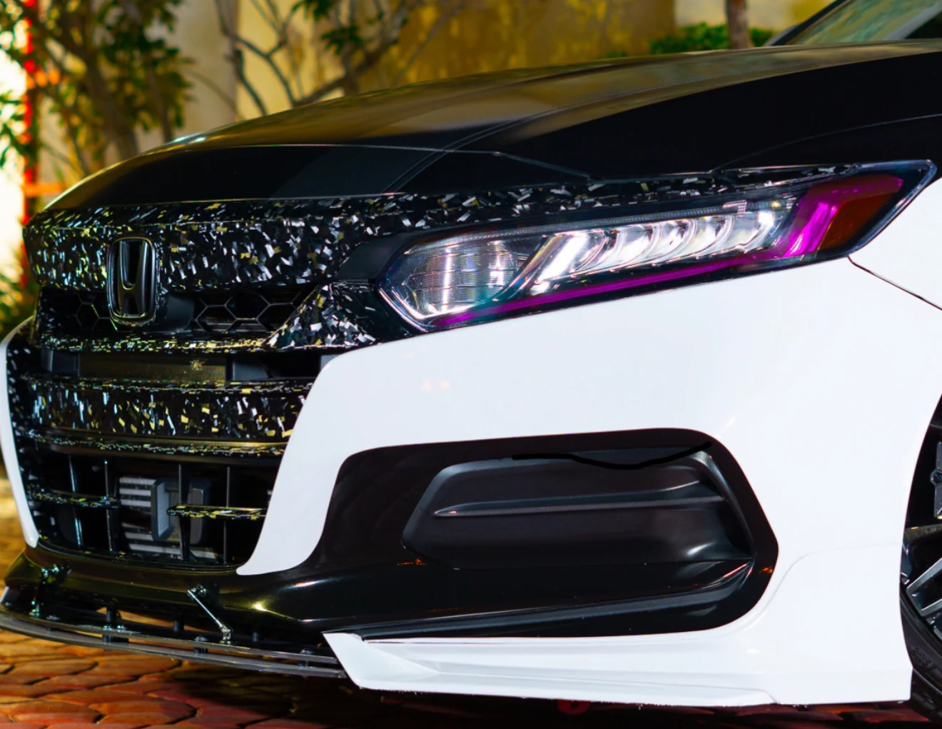 2018-2020 HONDA ACCORD FORGED CARBON FIBER OVERLAY CHROME DELETE GRILL COMPLETE - Image 22