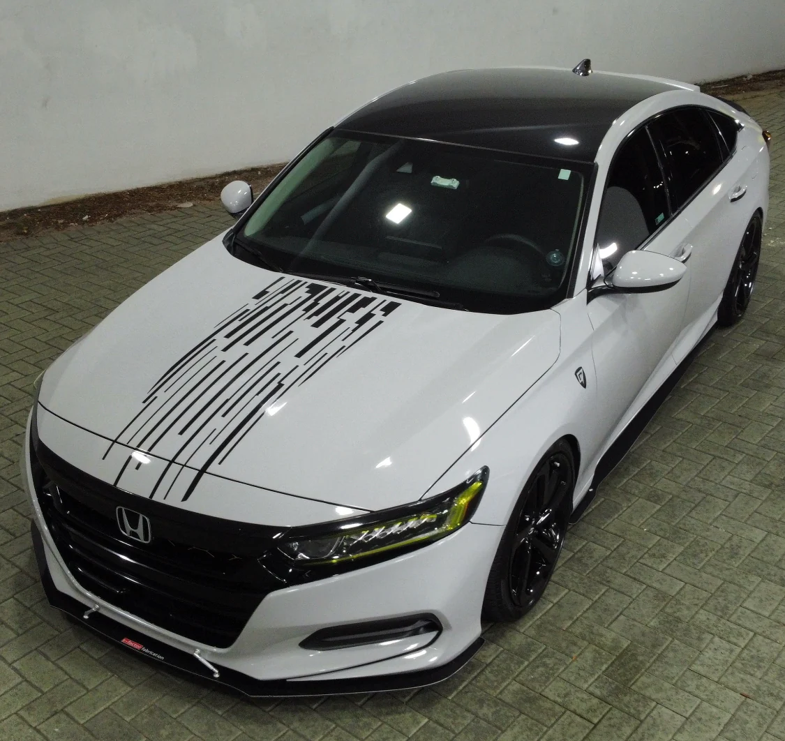 2018-2022 HONDA ACCORD 3M REFLECTIVE MATRIX HOOD STRIPE - Image 4