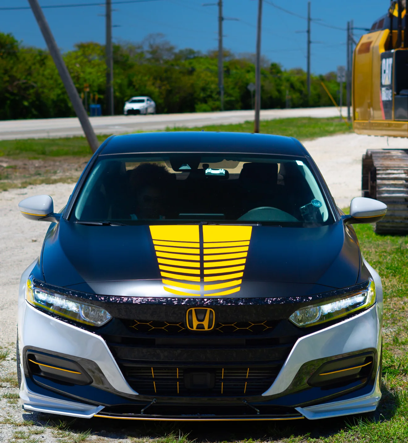 2021-2022 HONDA ACCORD FORGED CARBON FIBER GRILL OVERLAY CHROME DELETE - Image 19