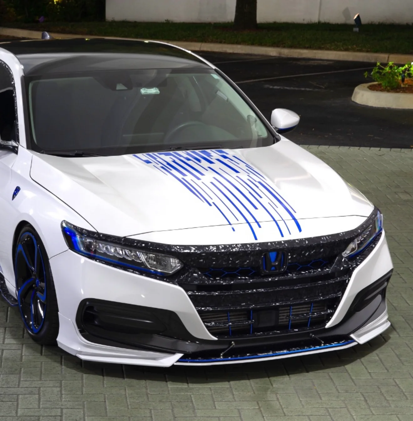 2021-2022 HONDA ACCORD FORGED CARBON FIBER GRILL OVERLAY CHROME DELETE - Image 21