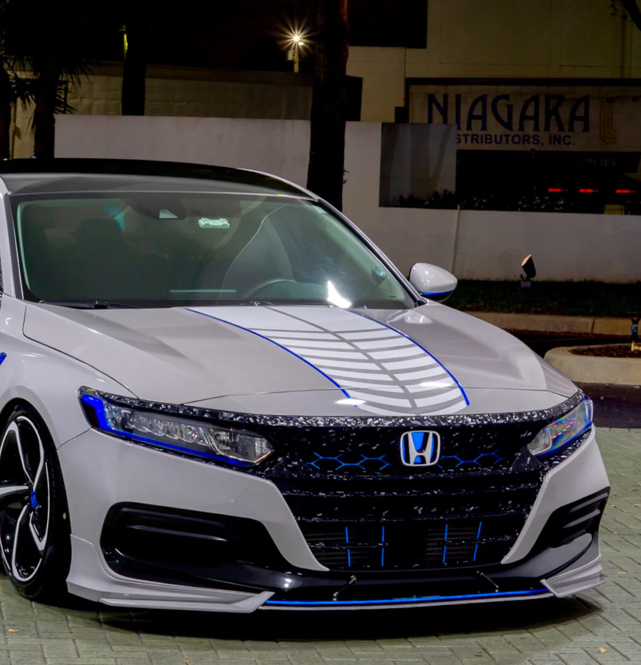 2021-2022 HONDA ACCORD FORGED CARBON FIBER GRILL OVERLAY CHROME DELETE - Image 35