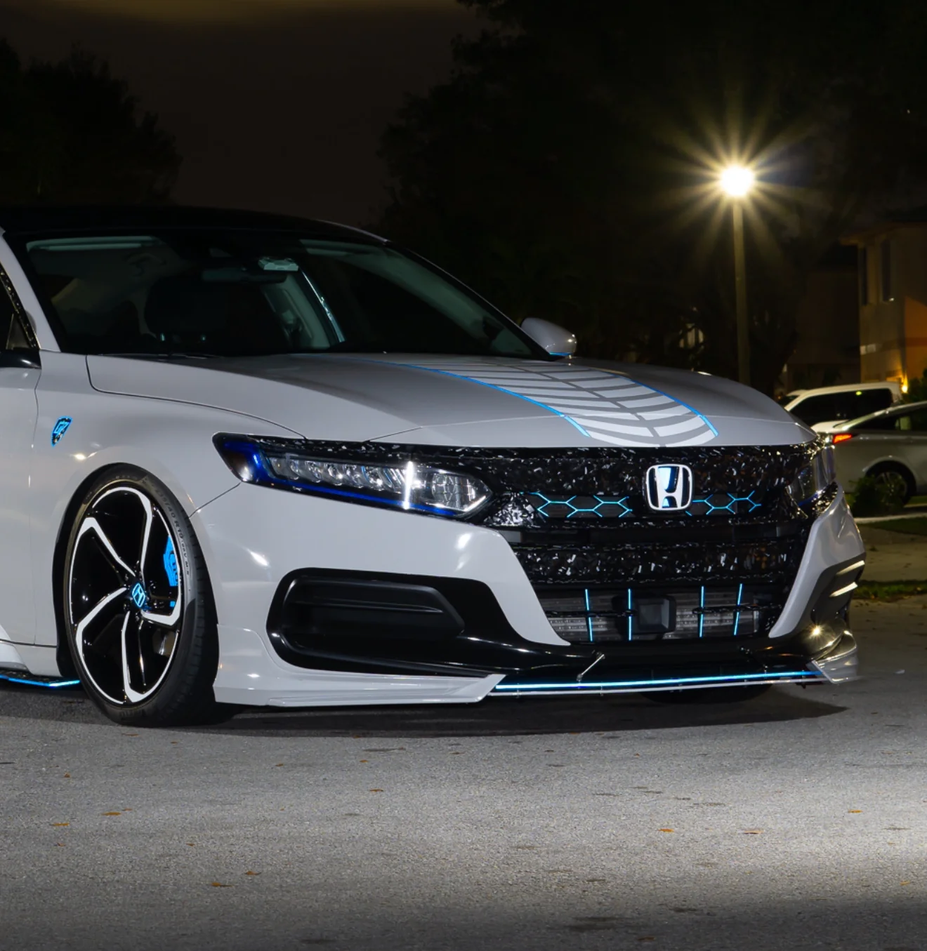 2021-2022 HONDA ACCORD FORGED CARBON FIBER GRILL OVERLAY CHROME DELETE - Image 38