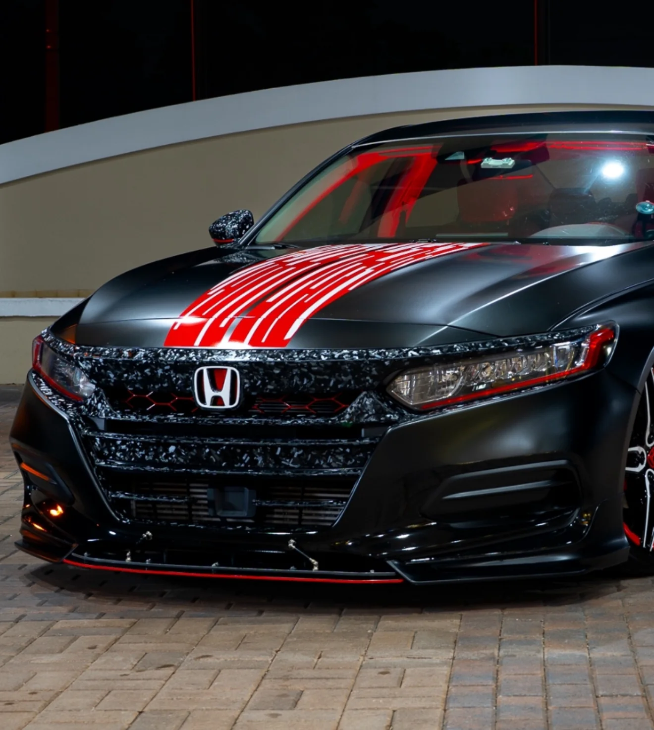 2021-2022 HONDA ACCORD FORGED CARBON FIBER OVERLAY CHROME DELETE GRILL COMPLETE - Image 10