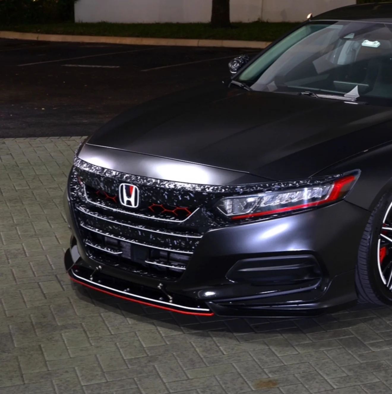 2021-2022 HONDA ACCORD FORGED CARBON FIBER OVERLAY CHROME DELETE GRILL COMPLETE - Image 11