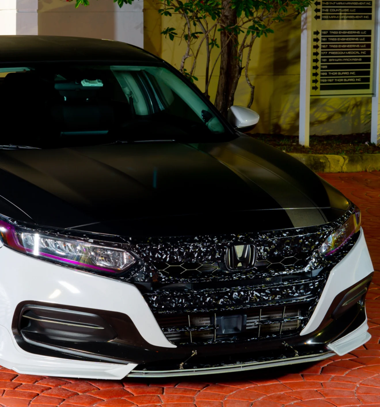 2021-2022 HONDA ACCORD FORGED CARBON FIBER OVERLAY CHROME DELETE GRILL COMPLETE - Image 22