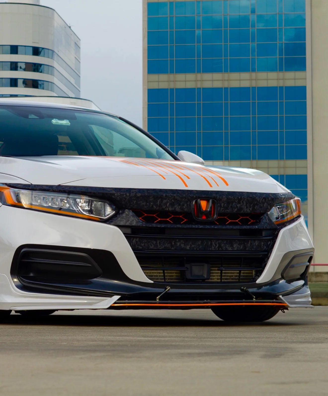 2021-2022 HONDA ACCORD FORGED CARBON FIBER OVERLAY CHROME DELETE GRILL COMPLETE - Image 34