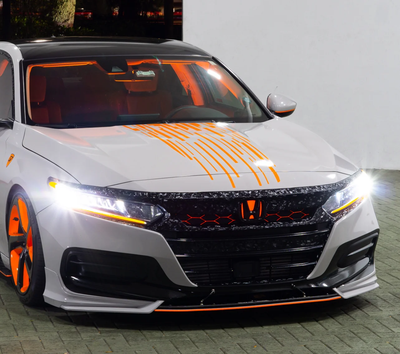 2021-2022 HONDA ACCORD FORGED CARBON FIBER OVERLAY CHROME DELETE GRILL COMPLETE - Image 37