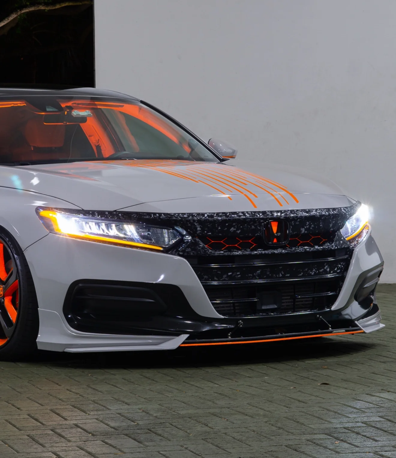 2021-2022 HONDA ACCORD FORGED CARBON FIBER OVERLAY CHROME DELETE GRILL COMPLETE - Image 38