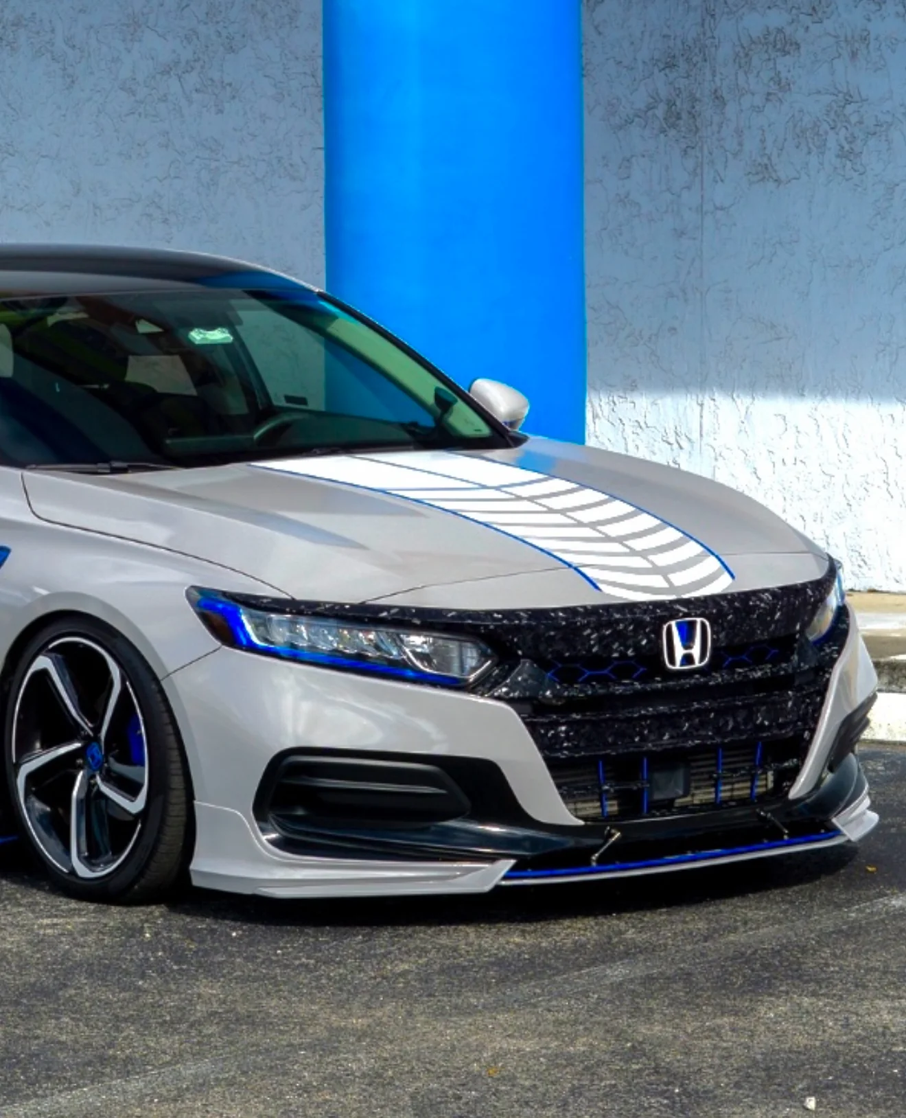 2021-2022 HONDA ACCORD FORGED CARBON FIBER OVERLAY CHROME DELETE GRILL COMPLETE - Image 39
