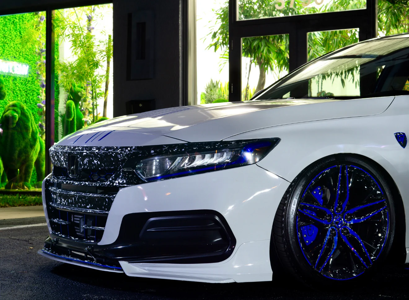 2021-2022 HONDA ACCORD FORGED CARBON FIBER OVERLAY CHROME DELETE GRILL COMPLETE - Image 44