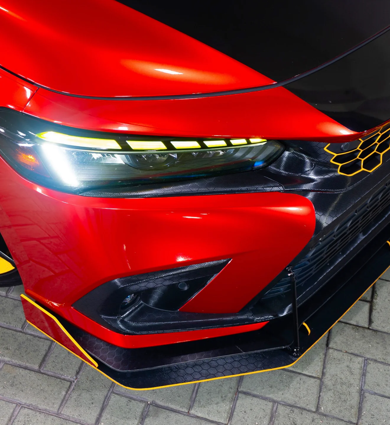 2022-2026 HONDA CIVIC MATRIX GLOSS BLACK DRL HEADLIGHT TINT - Image 17