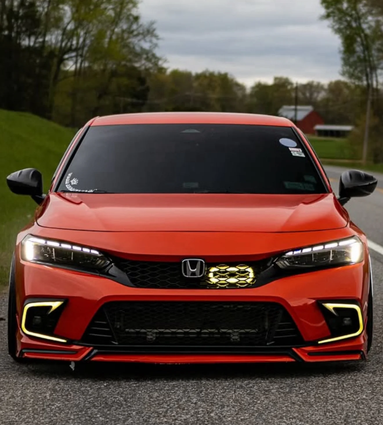 2022-2026 HONDA CIVIC MATRIX GLOSS BLACK DRL HEADLIGHT TINT - Image 6