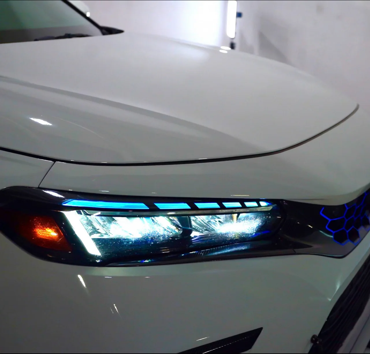 2022-2026 HONDA CIVIC MATRIX SATIN BLACK HEADLIGHT DRL, FOGS & REFLECTOR TINT - Image 39