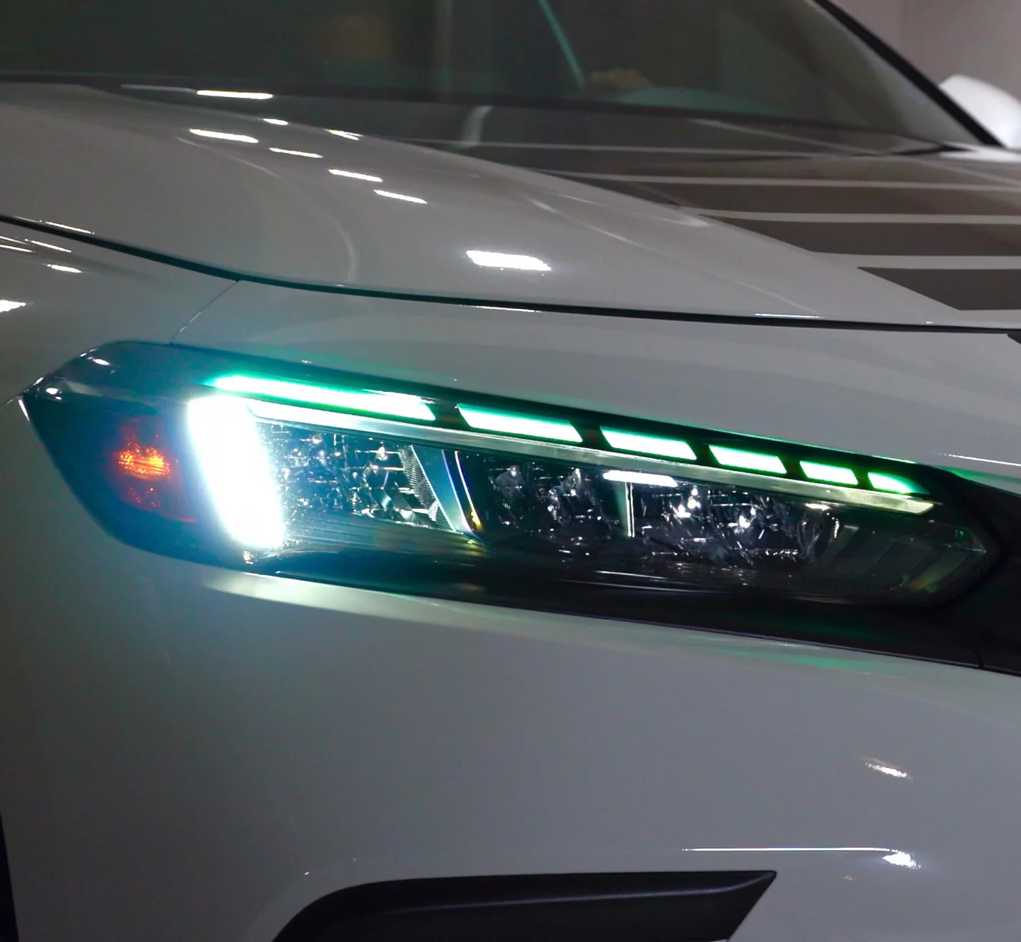 2022-2026 HONDA CIVIC MATRIX SATIN BLACK DRL HEADLIGHT TINT - Image 11