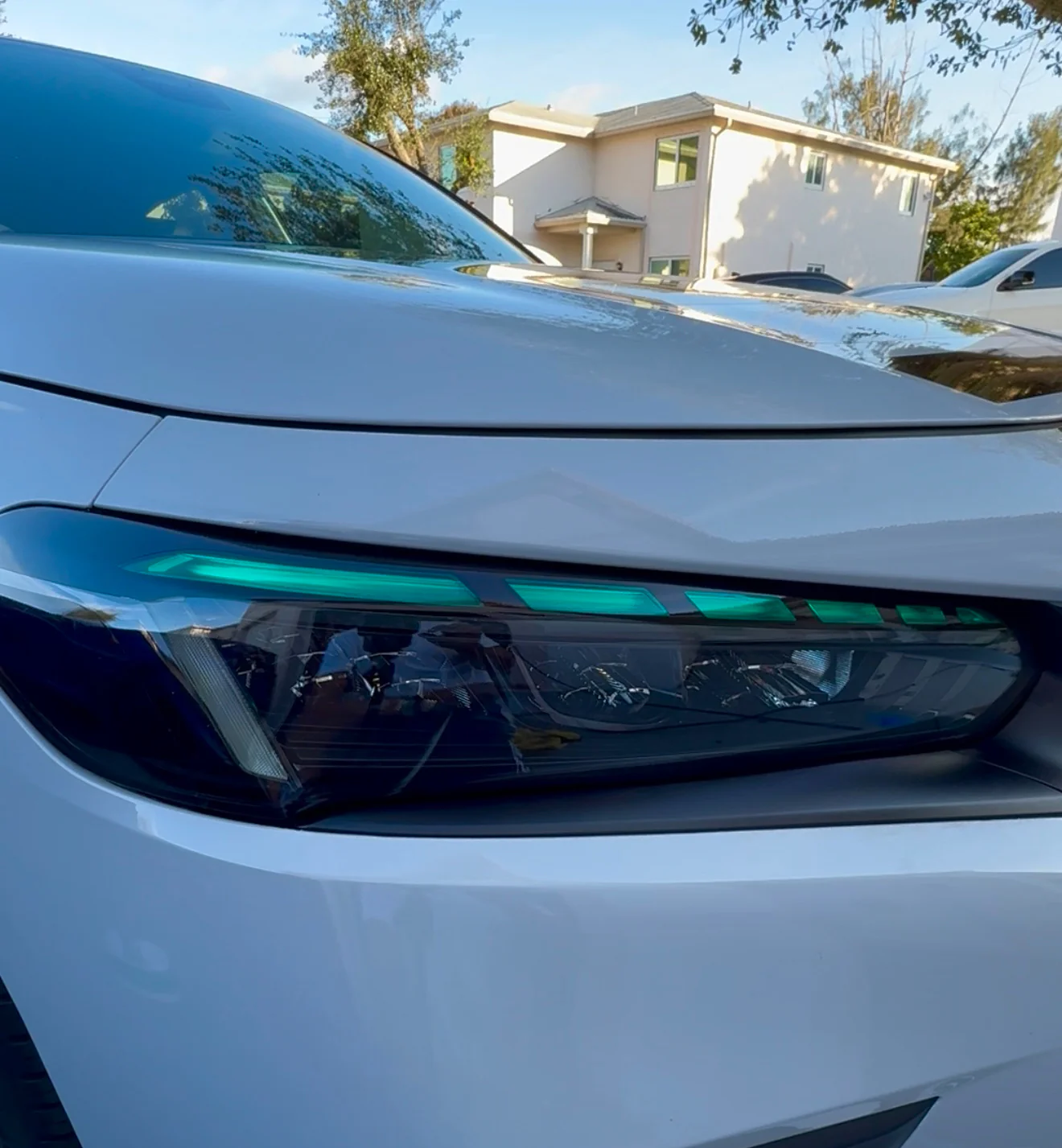 2022-2026 HONDA CIVIC MATRIX SATIN BLACK DRL HEADLIGHT TINT - Image 46