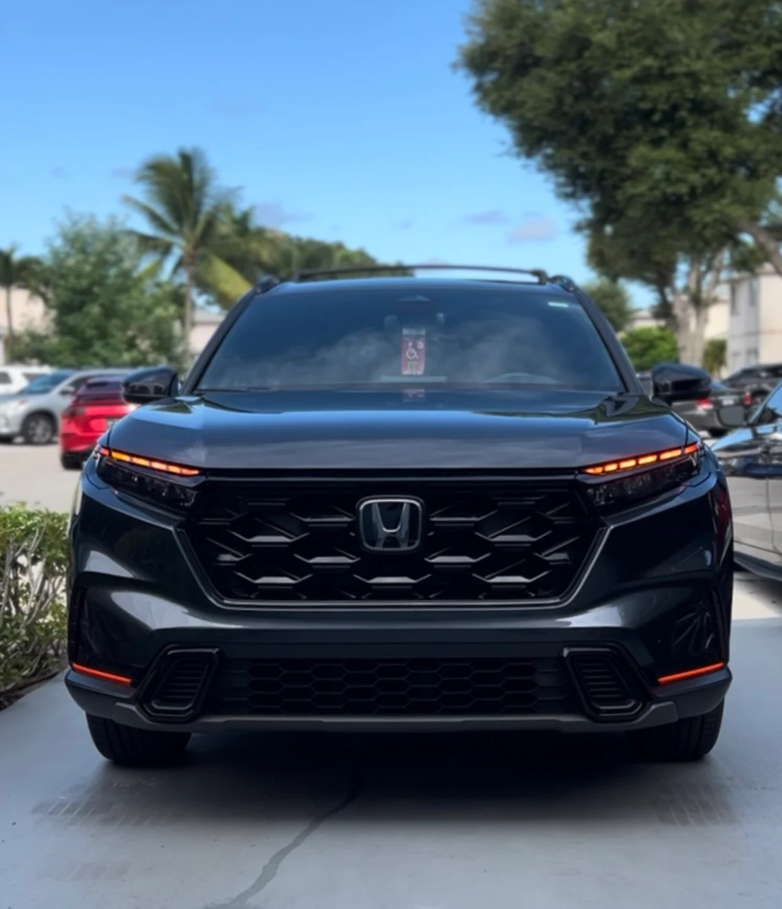 2023-2025 HONDA CR-V MATRIX GLOSS BLACK DRL HEADLIGHT TINT - Image 2