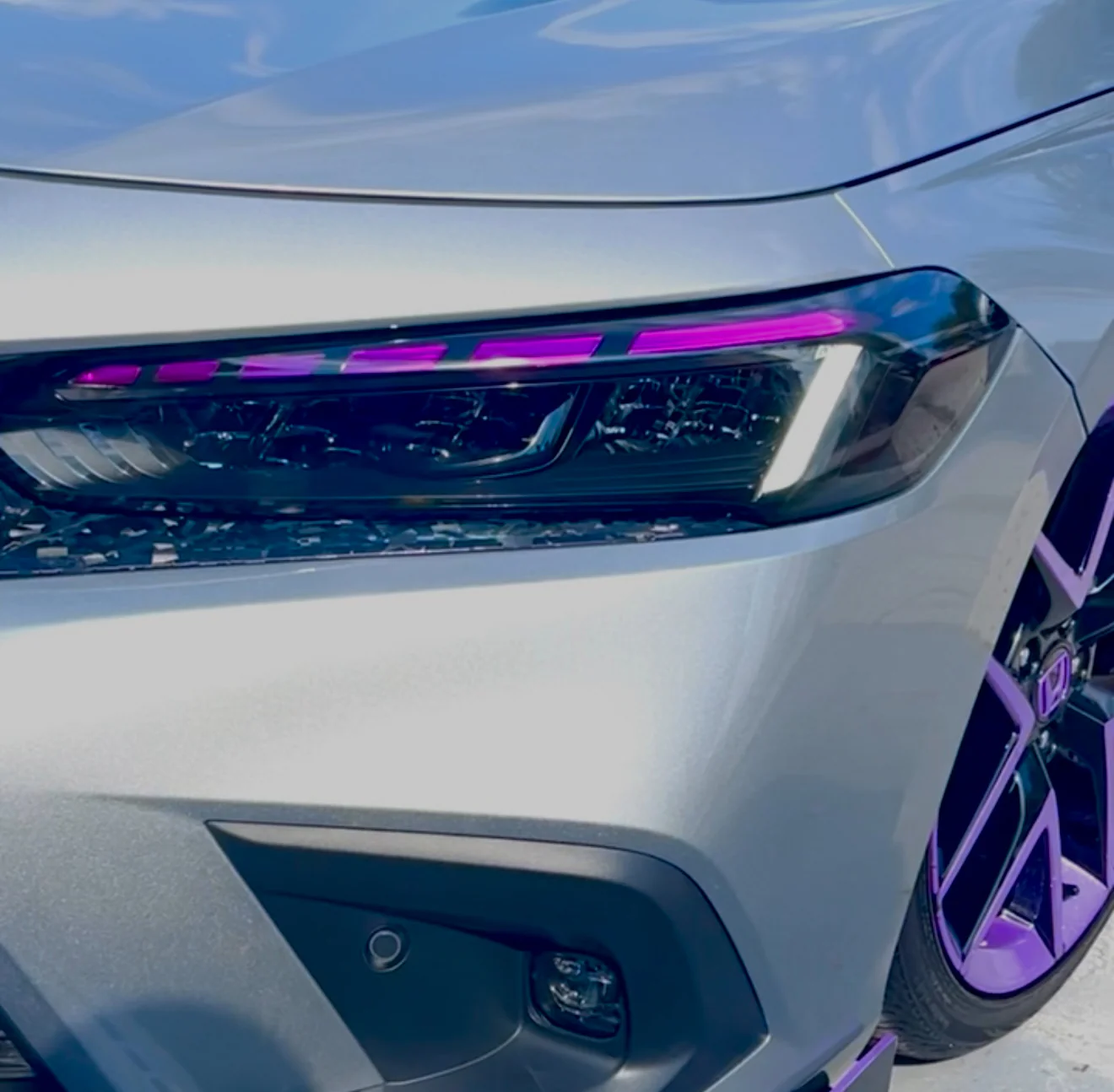 2022-2026 HONDA CIVIC MATRIX GLOSS BLACK HEADLIGHT DRL, FOGS & REFLECTOR TINT - Image 12