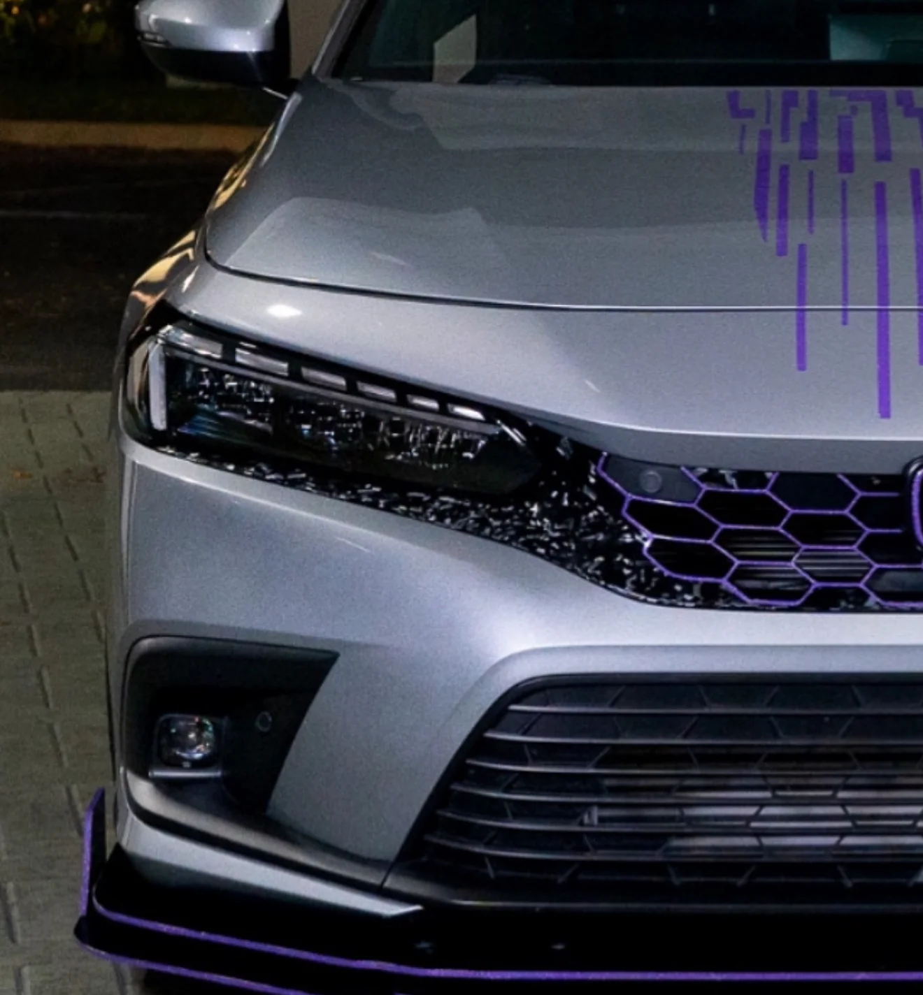 2022-2026 HONDA CIVIC MATRIX GLOSS BLACK HEADLIGHT DRL, FOGS & REFLECTOR TINT - Image 25