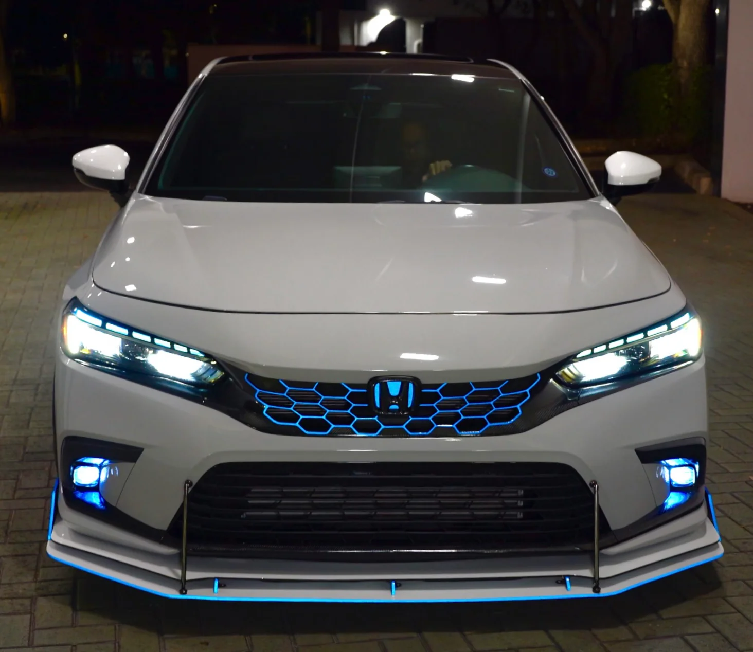 2022-2026 HONDA CIVIC MATRIX GLOSS BLACK HEADLIGHT DRL, FOGS & REFLECTOR TINT - Image 39