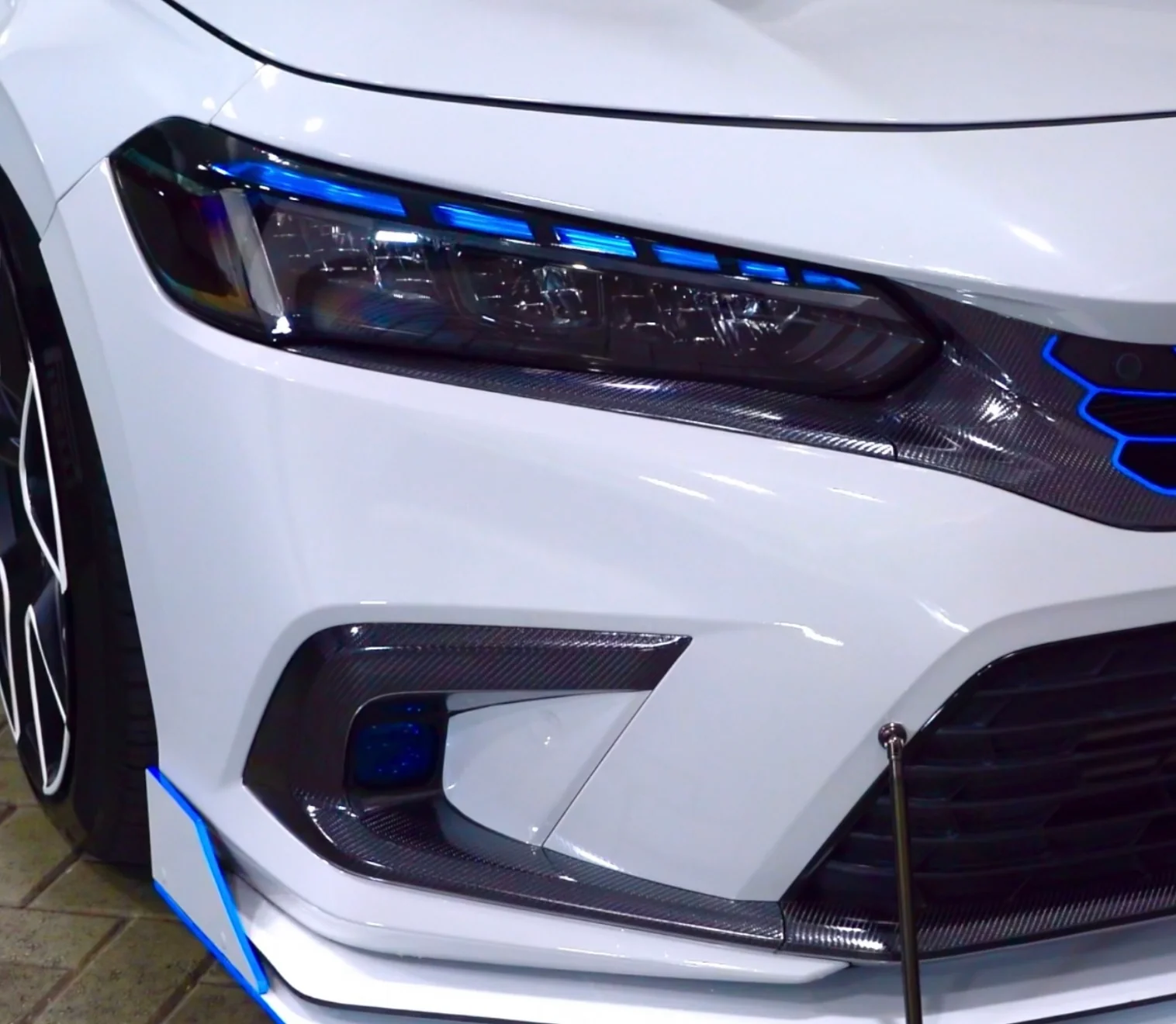 2022-2026 HONDA CIVIC MATRIX GLOSS BLACK HEADLIGHT DRL, FOGS & REFLECTOR TINT - Image 41