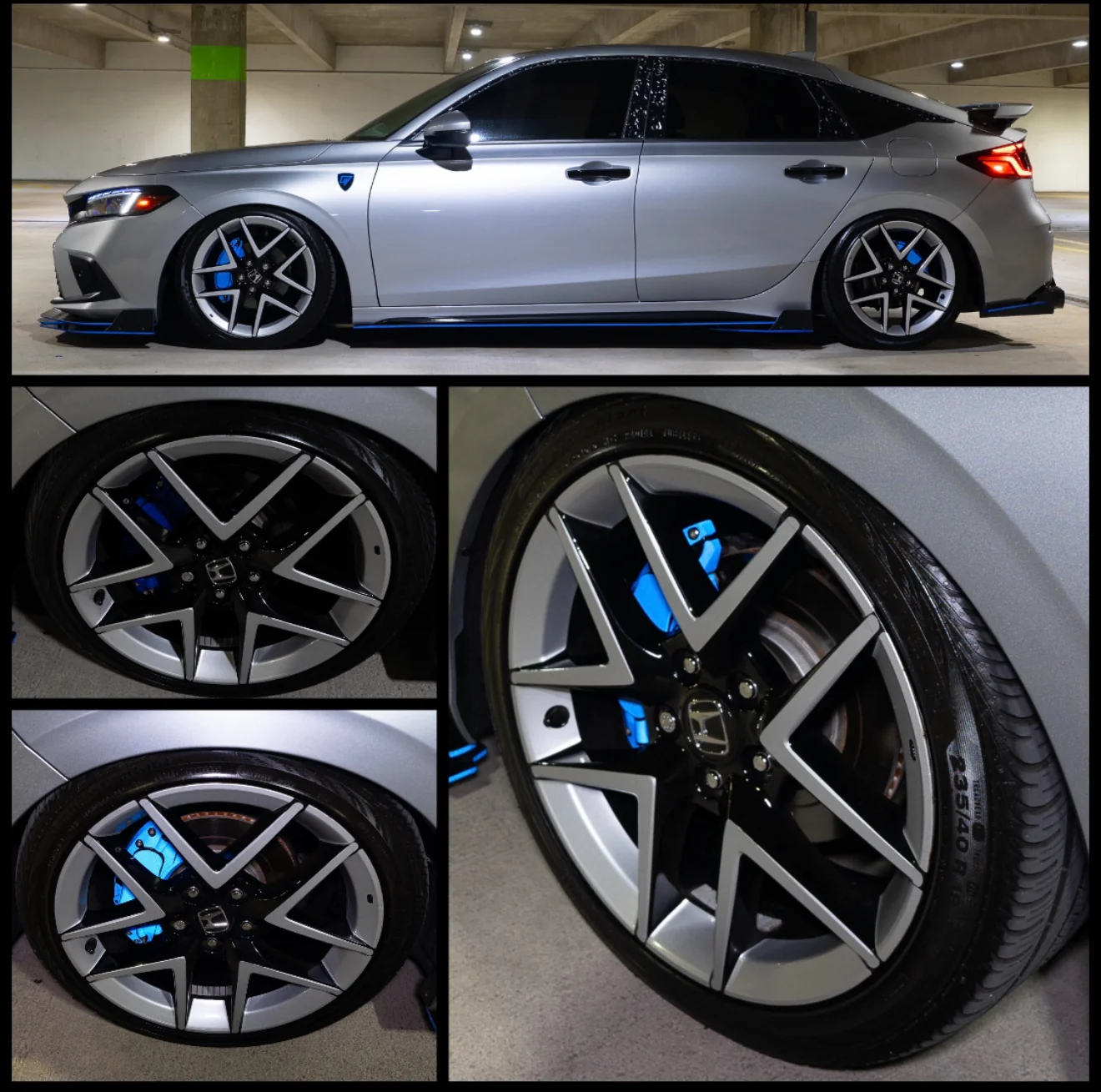 2022-2025 HONDA CIVIC SPORT WHEEL OVERLAY RIM CHROME DELETE - Image 4
