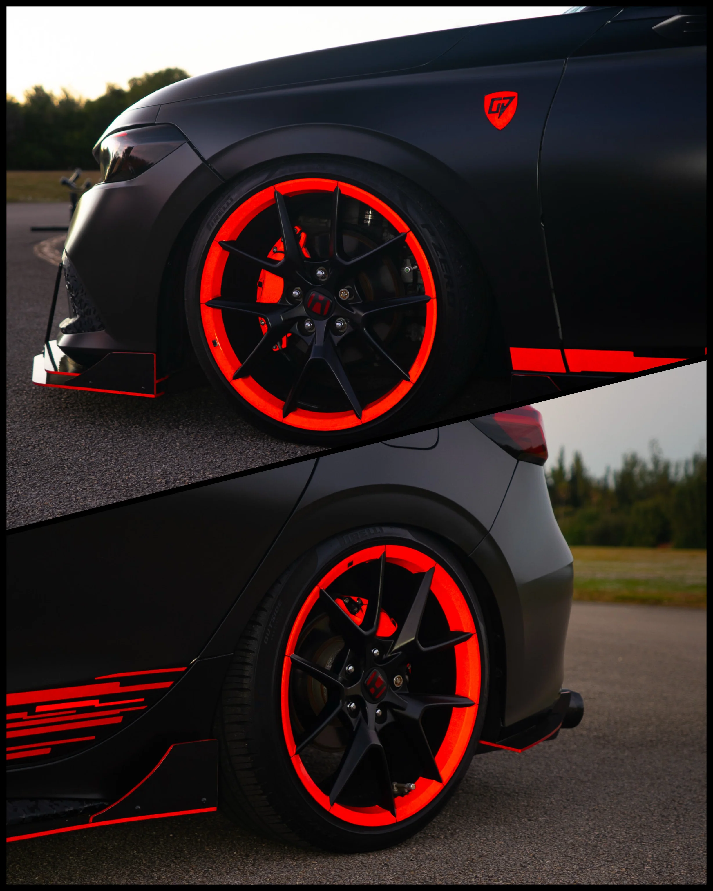 2023-2026 HONDA CIVIC TYPE R FL5 WHEEL REFLECTIVE OVERLAY RIM SKINS