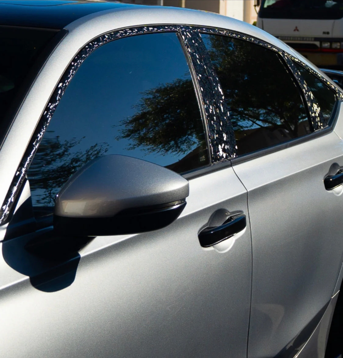 2022-2026 HONDA CIVIC HATCHBACK PILLARS & WINDOW CHROME DELETE COMPLETE - Image 3