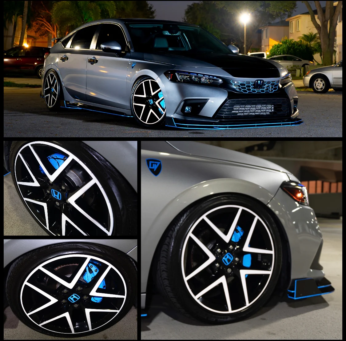 2022-2024 HONDA CIVIC SPORT WHEEL OVERLAY RIM CHROME DELETE